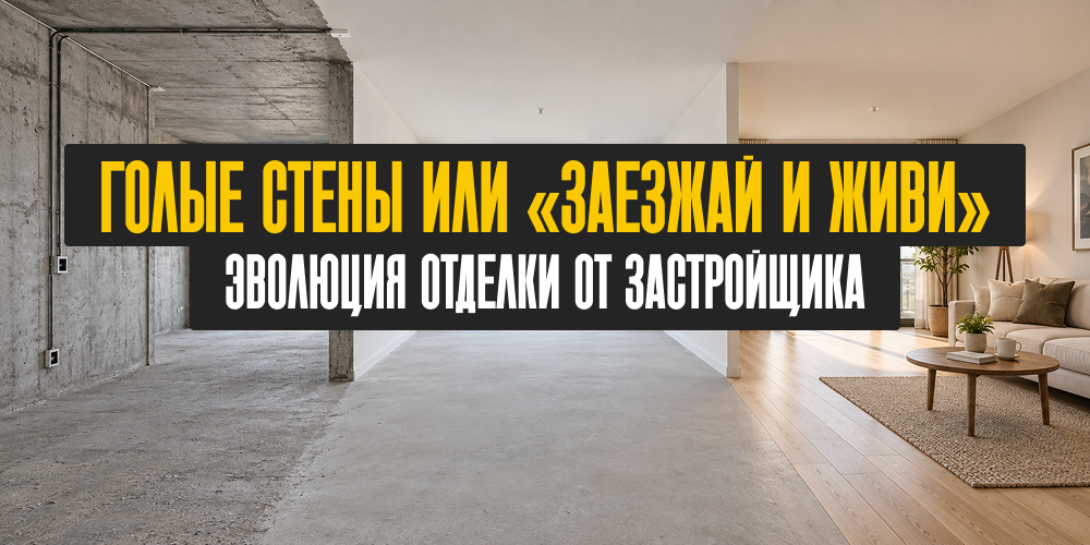 Голые стены или «Заезжай и живи». Эволюция отделки от застройщика