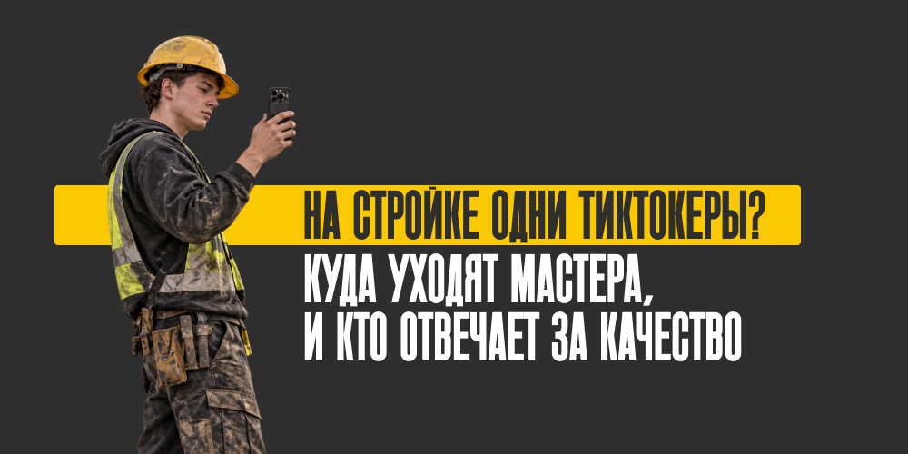 На стройке одни тиктокеры? Куда уходят мастера, и кто отвечает за качество